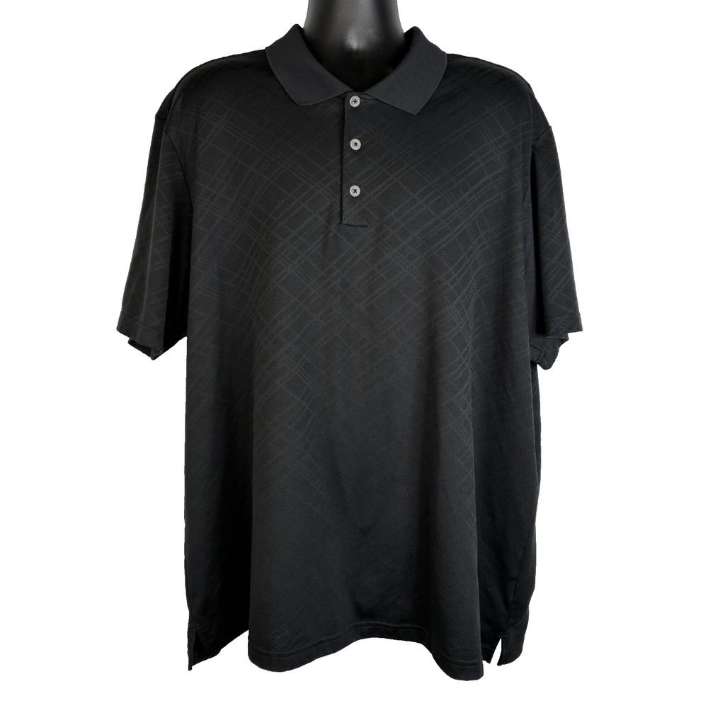 Adidas Men's Black 2 XL Polo Shirt Short Sleeve Performance Golf Outdoors "READ"